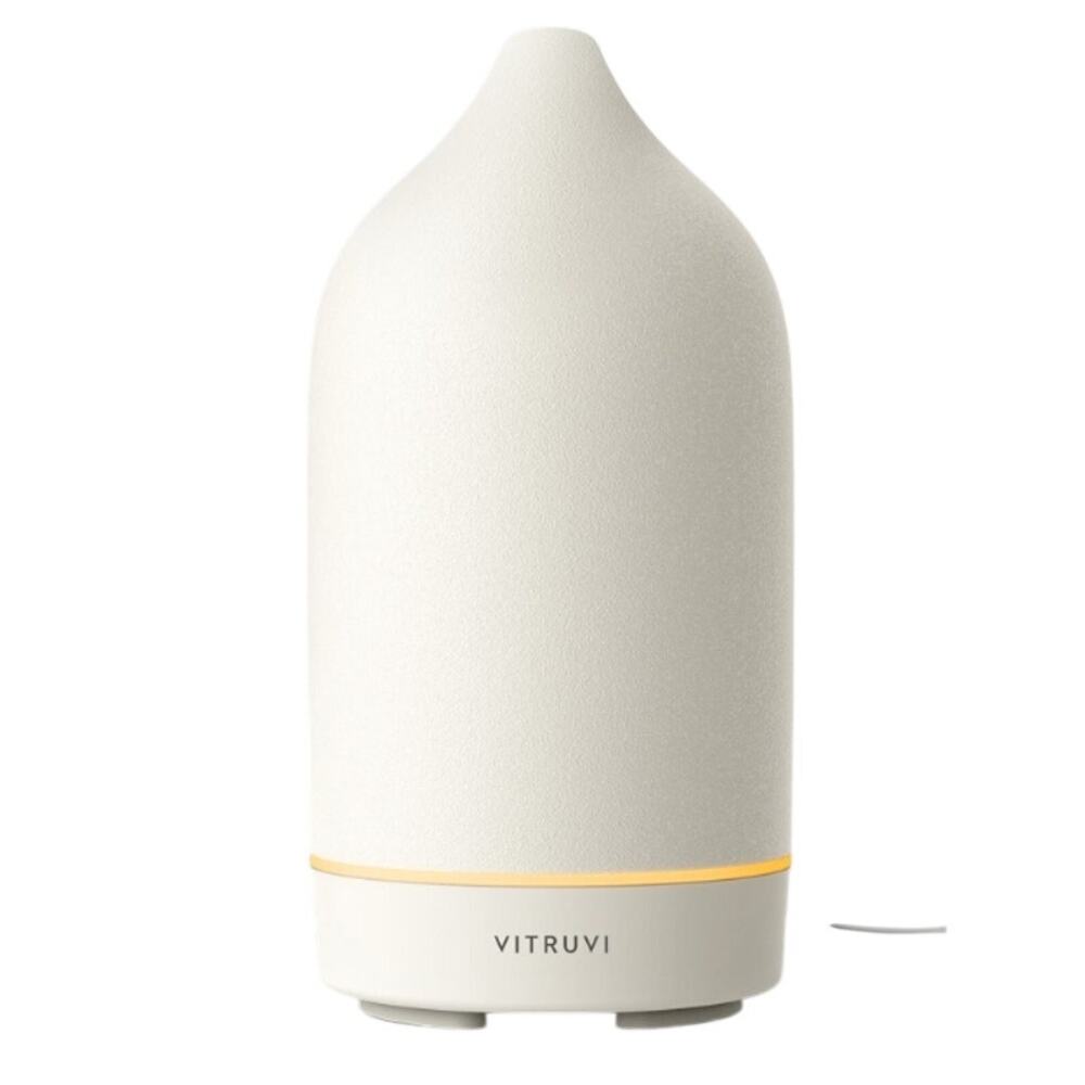 VITRUVI White Stone Oil Air Diffuser New in Box